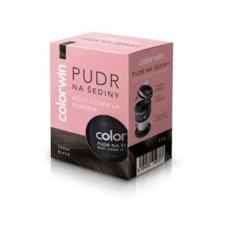Colorwin Retouch Puder do retuszowania siwizny z lusterkiem i aplikatorem /Czarny/ 3.2 g