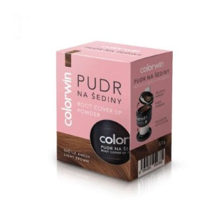 Colorwin Retouch Puder do retuszowania siwizny z lusterkiem i aplikatorem /Jasny Brąz/ 3.2 g