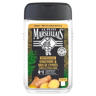 Le Petit Marseiliais Bio Żel pod prysznic dla mężczyzn Imbir i Drzewo Cyprysowe 250 ml