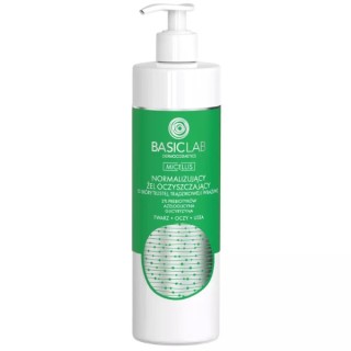 BasicLab Micellis normalizujący Żel oczyszczający do twarzy do skóry tłustej, trądzikowej i wrażliwej 300 ml