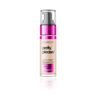 Claresa Pretty, Please! Podkład do twarzy o satynowo - matowym wykończeniu /04/ Medium 33 g