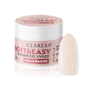 Claresa Soft & Easy Żel budujący do paznokci Champagne 45 g