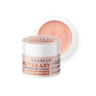 Claresa Soft & Easy Żel budujący do paznokci Gold Prosecco 45 g