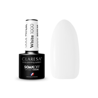 Claresa Lakier hybrydowy do paznokci White 1000 5 g