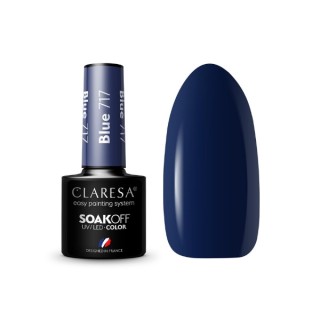 Claresa Blue Lakier hybrydowy do paznokci /717/ 5 g