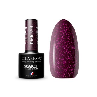 Claresa Pink Lakier hybrydowy do paznokci /554/ 5 g