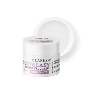 Claresa Soft & Easy Żel budujący do paznokci Milky White 45 g