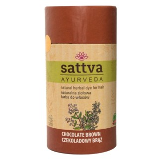 Sattva Ayurveda Naturalna ziołowa Farba do włosów Czekoladowy Brąz 150 g