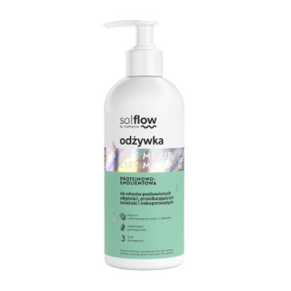 So!flow Proteinowo - Emolentowa Odżywka do włosów niskoporowatych pozbawionych objętości, przedłużająca ich świeżość 300  ml