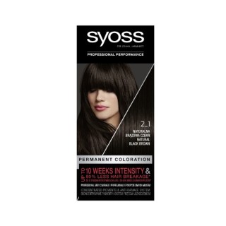 Syoss Farba do włosów /2-1/ Naturalna Brązowa Czerń
