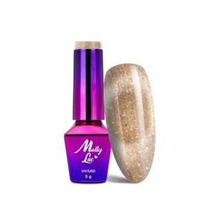 MollyLac /555/ Foxy Eyes Lakier Hybrydowy Golden Eye 5 ml
