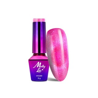 MollyLac /551/ Foxy Eyes Lakier Hybrydowy Blink Me Pink 5 ml