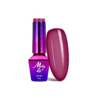 MollyLac /194/ Hearts & Kisses Lakier Hybrydowy Rowanberry Coral 5 ml