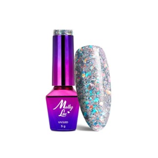MollyLac /538/ Crushed Diamonds Lakier Hybrydowy Cosmic Love 5 ml
