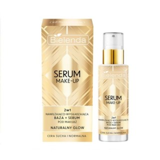 Bielenda Serum Make-up 2w1 nawilżająco-wygładzająca Baza + serum pod makijaż Naturalny Glow 30 g