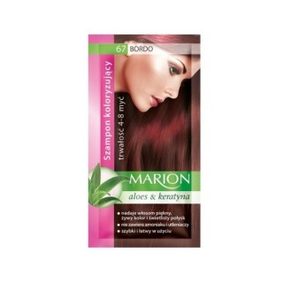 Marion Szampon koloryzujący z wyciągiem z aloesu 4-8 myć /67/ Bordo 40 ml
