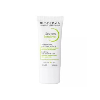 Bioderma Sebium Sensitive Kojący Krem do twarzy wspomagający leczenie skóry trądzikowej 30 ml