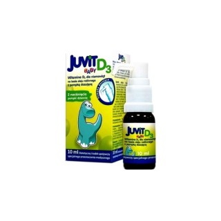 Juvit D3 Baby Krople doustne z pompką dla niemowląt 10 ml