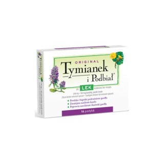 Tabletki do ssania Tymianek + Podbiał 16 tabletek