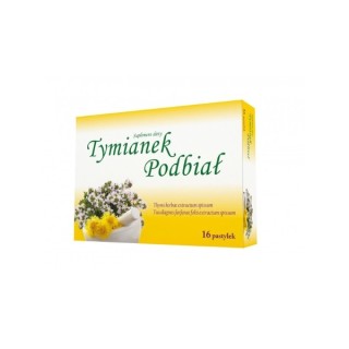 Pastylki do ssania Tymianek i Podbiał 16 pastylek