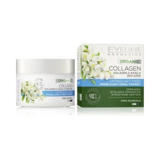 Eveline Organic Collagen Liftingujący Krem do twarzy modelujący owal twarzy 50 ml
