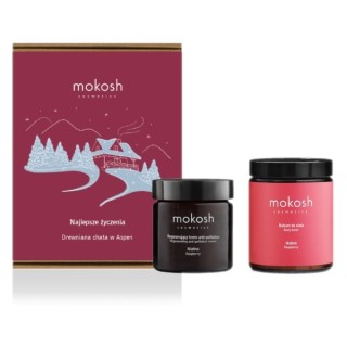 Mokosh Zestaw prezentowy Drewniana chata w Aspen krem do twarzy 60 ml + Balsam do ciała 180 ml