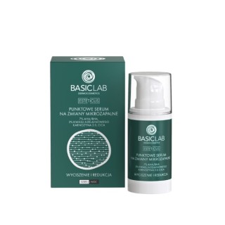 BasicLab Esteticus punktowe Serum na zmiany mikrozapalne z kwasem AHA/BHA 7%, kwasem Azelainowyn 3% i Laktoferyną 15 ml