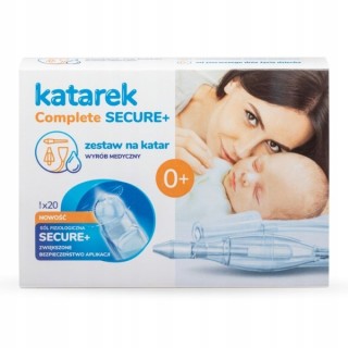 Katarek Complete Secure+ Zestaw na katar: Aspirator do odkurzacza i 20 amułek soli fizjologicznej