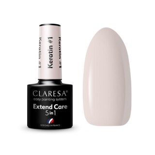 Claresa Baza Hybrydowa do Paznokci 5 w 1  Keratin /01/ 5 G