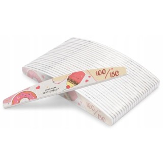 Aba Group Edycja Limitowana Pilnik do paznokci półksiężyc 100/180 Colorful Cookies 25 sztuk