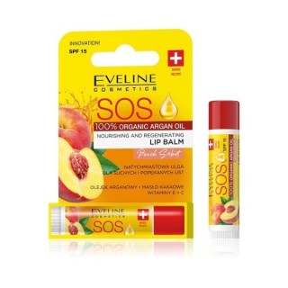 Eveline SOS odżywczo-regenerujący Balsam do ust SPF15 Peach