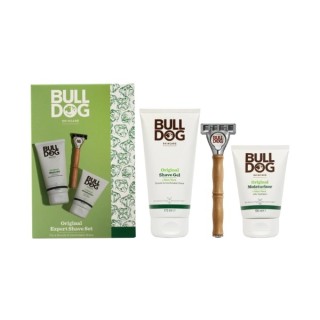 Bulldog Expert Shave Zestaw do golenia: Żel do golenia 175 ml + Krem nawilżający do twarzy 100 ml + Maszynka do golenia