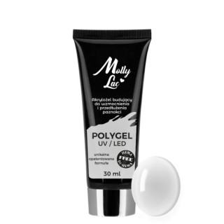 MollyLac Polygel akrylożel budujący HEMA/Di-HEMA Free Nr /01/  Clear 30 ml 