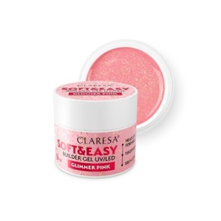 Claresa Soft & Easy Żel budujący do paznokci Glimmer Pink 45 g