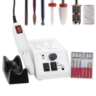 Frezarka do manicure 15W z kompletem frezów No Name DM298 Biała