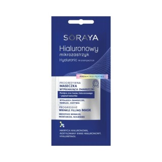 Soraya Hialuronowy mikrozastrzyk Progresywna maseczka wypełniająca zmarszczki, kwas hialuronowy i peptyd botox - like 8 ml