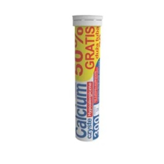 Calcium 300mg czyste hypoalergiczne 20 tabletek musujących 