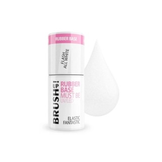 BrushUp! Rubber Base Must Be Baza hybrydowa Flash All White 5 g