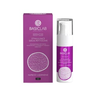 BasicLab Esteticus stymulujące Serum peptydowe do twarzy na noc 15% kompleksu peptydów 30 ml
