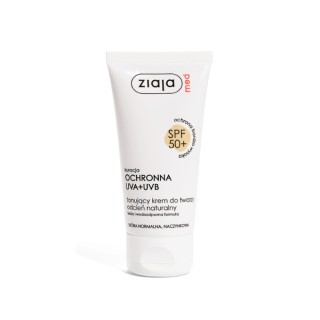 Ziaja Med Kuracja ochronna Krem do twarzy tonujący odcień naturalny SPF50+ 50 ml
