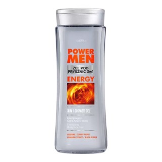 Joanna POWER MEN Żel pod prysznic 3w1 ENERGY 300 ml