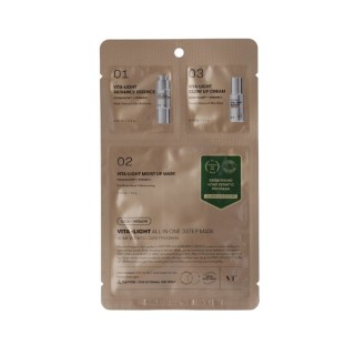 VT Cosmetics Vita Light All in One 3Step rozjaśniająca Maska do twarzy w płachcie 1,5 g + 1,5 g + 25 g